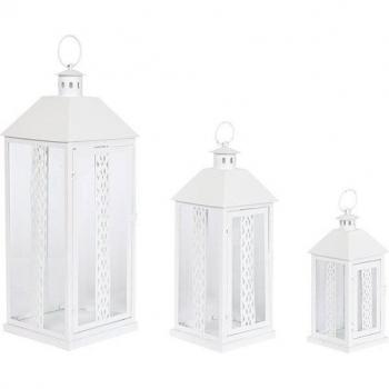 Candeliere Esprit: Design Shabby Chic con Cristallo Bianco (20×20×55 cm)