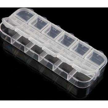 Bandeja de Compartimentos para Accesorios de Uñas