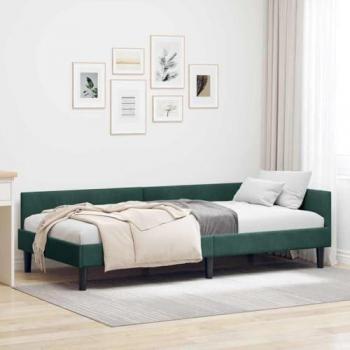 Lit d'Angle VidaXL Vert Foncé 80 x 200 cm