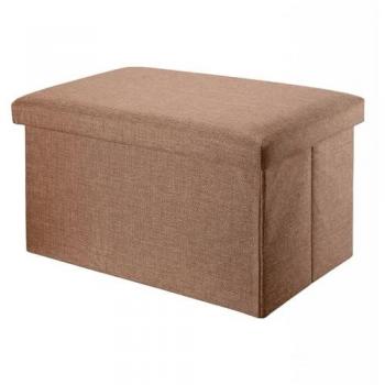 Boîte de Rangement Pliable en Tissu Marron Ambre