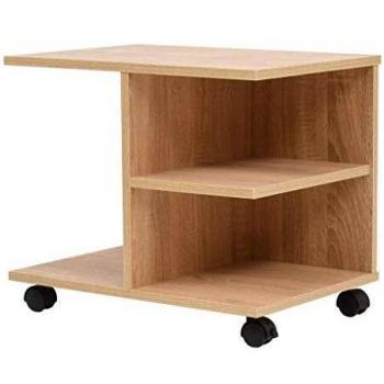 VidaXL Beistelltisch mit Rollen 50×35×42 cm Eichenbraun