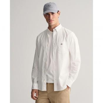 Gant Men's Regular Cotton Linen Long Sleeve Shirt