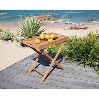 FINLANDEK Desserte pliante en bois d'eucalyptus