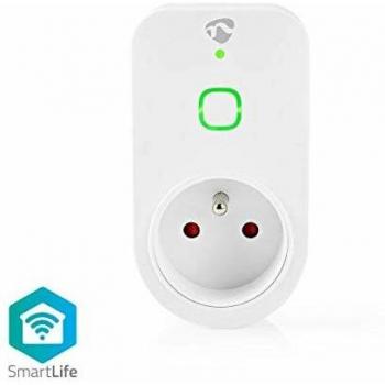 Prise Électrique Intelligente 16A, Wi‑Fi, Type E, NEDIS, Blanche