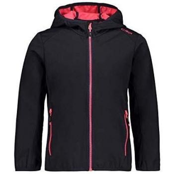 CMP Mädchen Softshell Jacke Anthracit-Glanz, 110 cm, fest verstellbare Kapuze