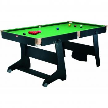 Black Riley 6′ Snooker Table with Vertical Fold Mechanism