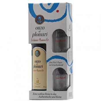 Ouzo of Plomari Set: Ouzo und Gläser