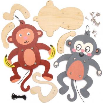 Cheeky Monkey Puppet Craft Kits (Set of 4)
