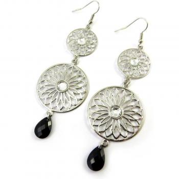 Silvery Black Navajos Earrings by Les Trésors De Lily