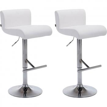 Set de 2 Tabourets Rembourrés Métalliques