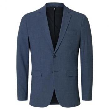 Liam Mini Hounds Dark Blue Houndstooth Blazer – Men 50 (Slim Fit)