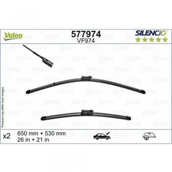 VALEO Silencio 577974 Scheibenwischer, 650mm + 530mm, 2 Stück