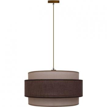 Lumière Suspended Wonderlamp Marron Tripla Abat-jour Lin 40 cm