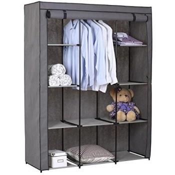 Garde-robe en tissu Steven 131 x 169 x 46 cm