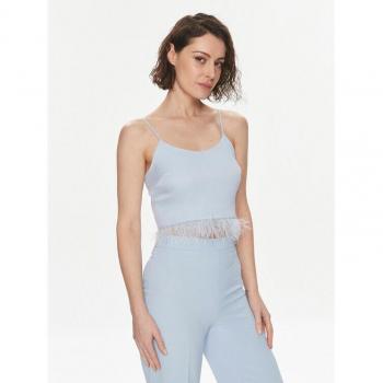 Twinset Blue Tear Top Cropped