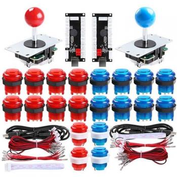 Arcade Parts LED DIY Kit with Joysticks and USB Encoder