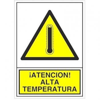 Cartel de Precaución Alta Temperatura 376 (345×245 mm, plástico)