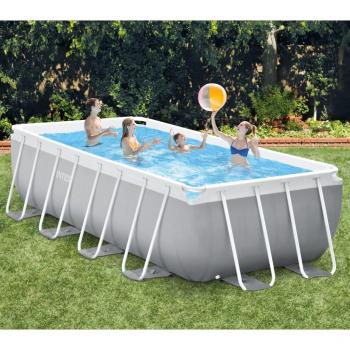 Piscine hors-sol Intex Prism Frame 488 x 244 x 107 cm avec filtre et échelle