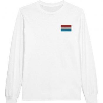 PixelForm Long Sleeve Luxembourg Flag T-Shirt