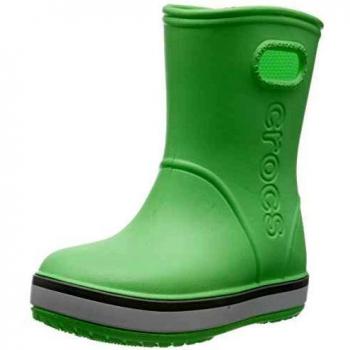 Bottes de Pluie Crocs Crocband Mixte Enfant, Vert (Neo Mint/Light Grey), 22/23 EU
