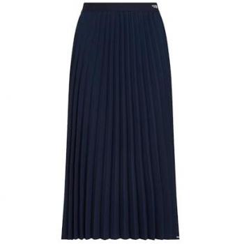 Tommy Hilfiger Fließender Kellerfalten-Rock Midi (Pull-On)
