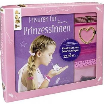 Kreativ-Set Frisuren für Prinzessinnen: Buch mit 12 Frisurenanleitungen und vielen süßen Haaraccessoires