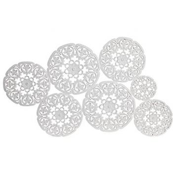 DKD Home Decor: Weißes MDF-Panel für die Wand, 120 × 70 cm