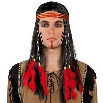 Boland 86414 – Indian Cheveyo Herren-Perücke mit Stirnband