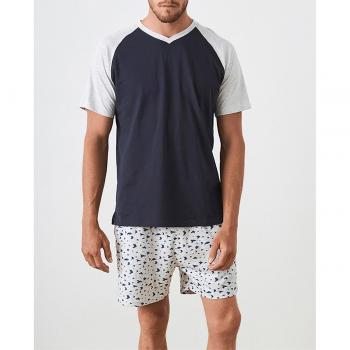 J&J Brothers pijama ligero manga corta cuello en pico