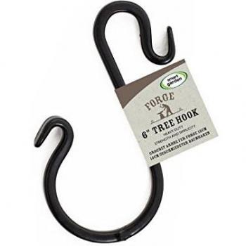 Black Steel Tree Hook for Hanging Baskets
