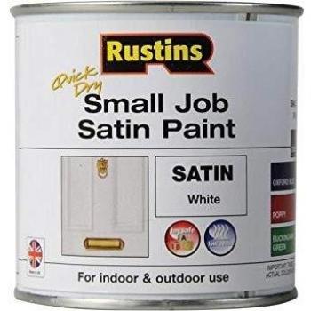 Rustins Quick Dry Small Job Satin Paint White 250ml