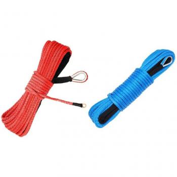 Cable de cabrestante ATV UTV 3/16 x 50 con funda roja y azul 7700 lbs