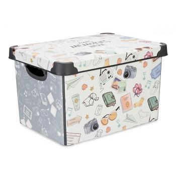 Dětský úložný box na hračky s víkem 17 L