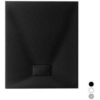 Iperbriko Ducha Stone Essence Slim – Plato rectangular negro 80×140 cm