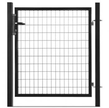 Portillon sécurisé en acier galvanisé maille 100 x 50 passage 1m x 1,20m Noir