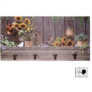 Cintre en Bois 4 Accroches avec LED Tournesol