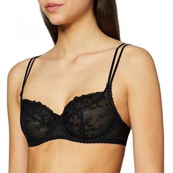 Schwarzer AUBADE Balconette BH, Größe 70C, Modell WANDERING LOVE (EF15_NOIR)