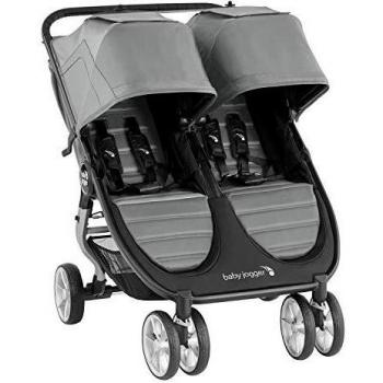 Baby Jogger City Mini 2 Double Pushchair | Lightweight & Compact Double Stroller | Slate (Grey)