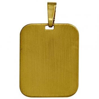 Gravurplatte Anhänger 333 Gold Gelbgold mattiert