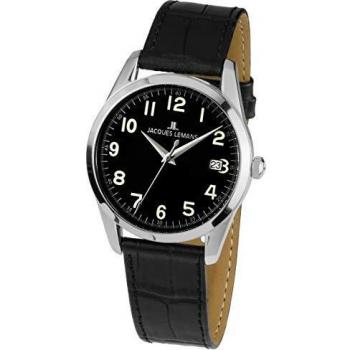 Liverpool Herrenhorloge Jacques Lemans – Massiver Edelstahlkörper, Lederarmband (1‑1769A)
