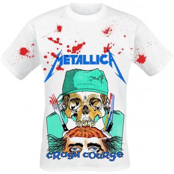 T-shirt Homme Blanc Metallica Crash Course en Chirurgie Cérébrale