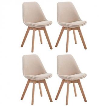 Ensemble de 4 Chaises en Tissu