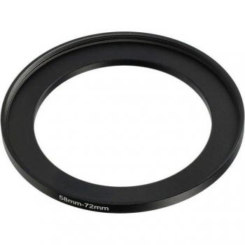 Anello VHBW Step‑Up 58‑72 mm (nero) – Accessorio compatibile Fujifilm, Kodak, Minolta