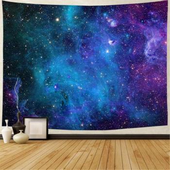 Mural Espacial Universo en Azules