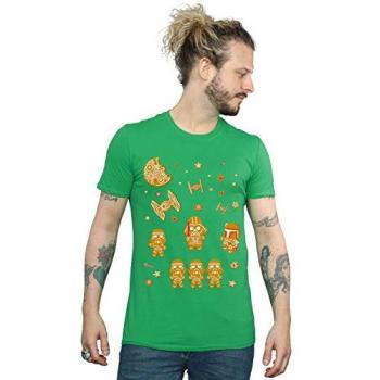 Star Wars Men's Gingerbread Empire T-Shirt L Forest Green