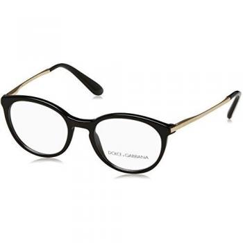 Dolce & Gabbana DG3242 501 Rond Noir Femmes 50 MM Lunettes