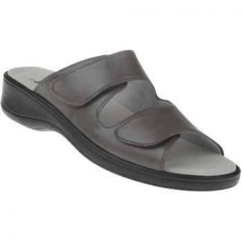 Natural Feet Pantolette Leonie grau, Gr. 43, Damen Schuhe mit Fußbett