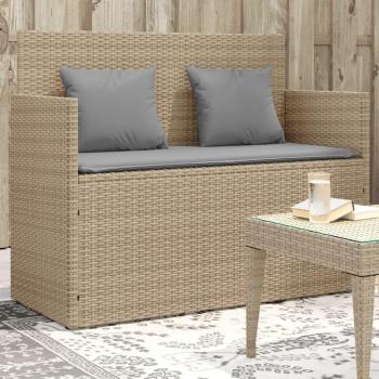 Polyrattan Gartenbank VidaXL, beige, 10‑teiliges Set
