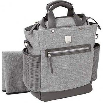 Ergobaby Rucksack Wickeltasche Grau – wasserdicht, mit abwaschbarer Unterlage