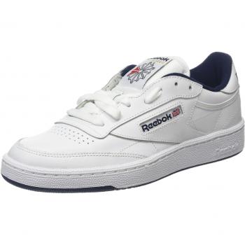 Sneakers Reebok Club C 85 Blanches pour Hommes et Femmes, Modèle Intense White/Navy en Pointure 39 EU